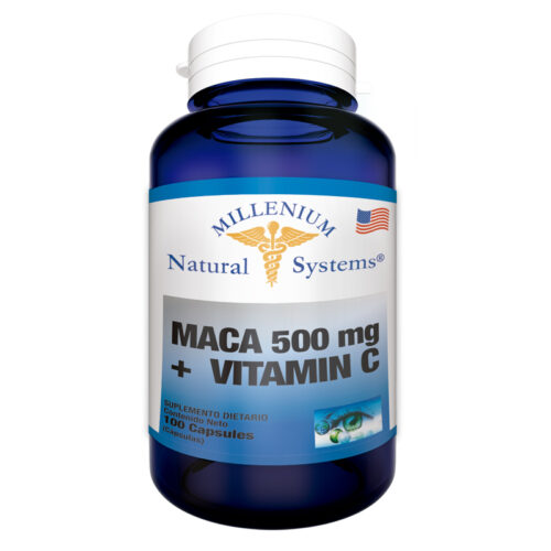 SALUD Y NUTRICIÓN MACA 500 mg + VITAMIN C x 100 Caps NATURAL SYSTEM