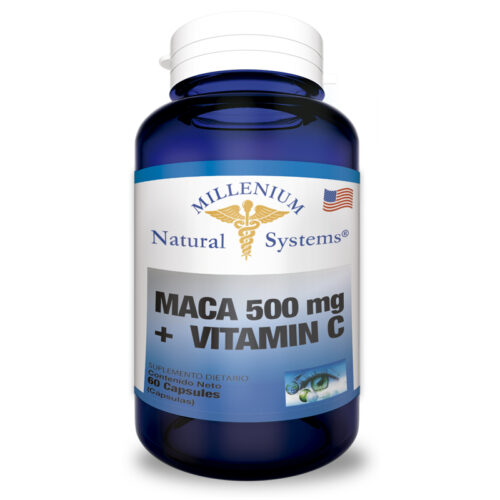 SALUD Y NUTRICIÓN MACA 500 mg + VITAMIN C x 60 Caps NATURAL SYSTEM