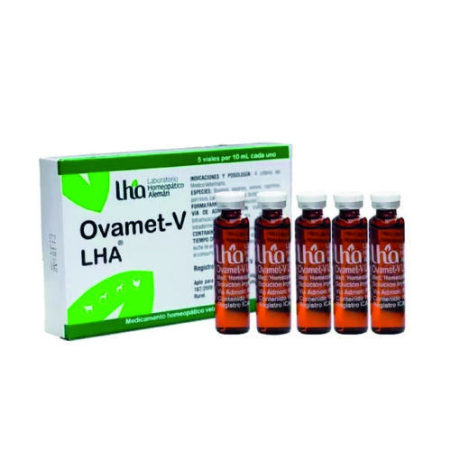 OVAMET-V VIALES X 10 ML (Caja x 5 Viales) LHA VET